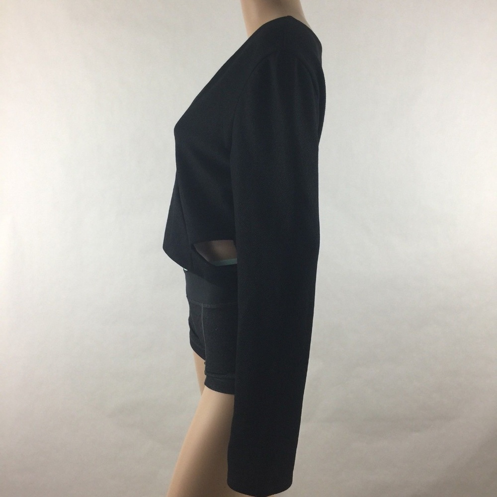 Express Cropped Top Cut Out Long Sleeve V Neck - Picture 5 of 8